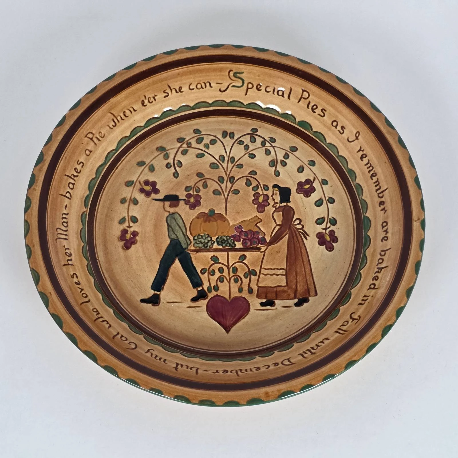 Vintage Pennsbury Amish Pie Plate